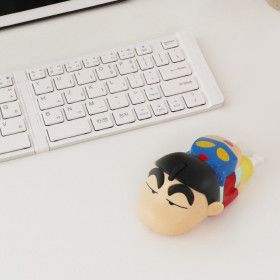 상품 이미지: 짱구 액션가면 입체 블루투스 무선 마우스 휴대용 노트북 갤럭시탭