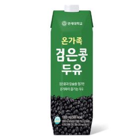 상품 이미지: 연세 온가족 검은콩 두유 1L 12입  연세 검은콩 두유 1L 연세대학교 연세대학교