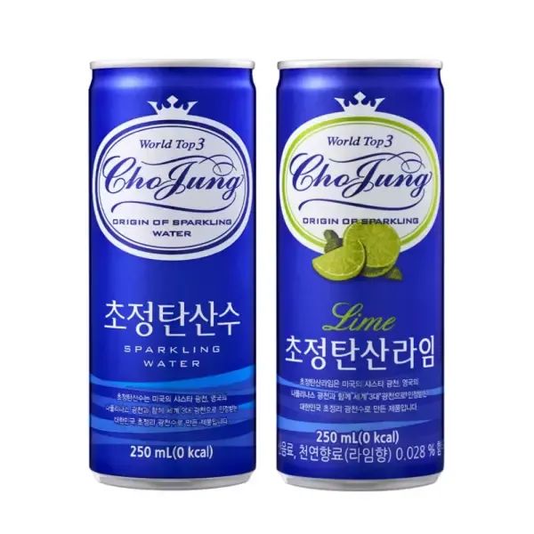 상품 이미지: 초정탄산수 플레인 / 라임 250ml x 60캔
