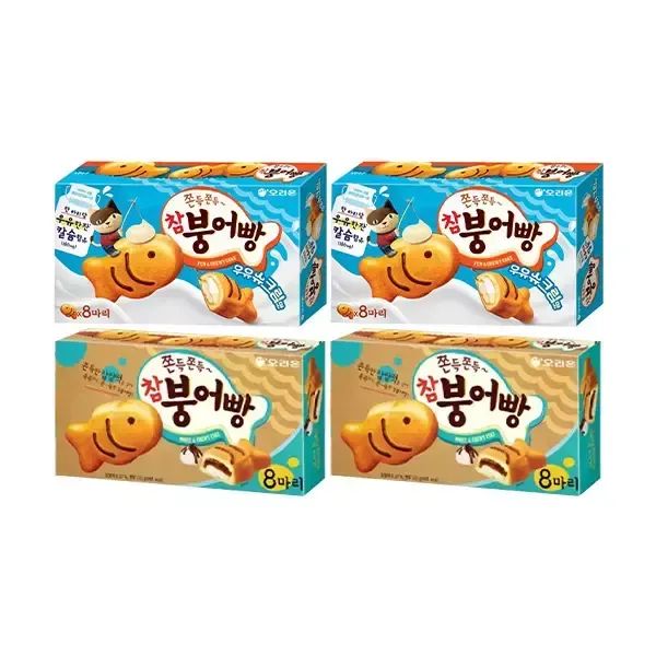 상품 이미지: 오리온 참붕어빵 우유슈크림맛 8입, 2개 + 참붕어빵 8입, 2개
