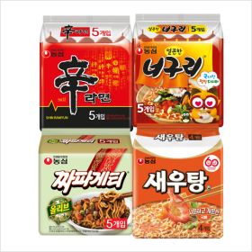 상품 이미지: 농심 신라면 5봉+너구리 5봉+짜파게티 5봉+새우탕면 4봉 (총 19봉)