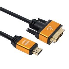 상품 이미지: 넥시 HDMI 2.0 to DVI 골드메탈 모니터 케이블 V2.0, 1개, 1.5m