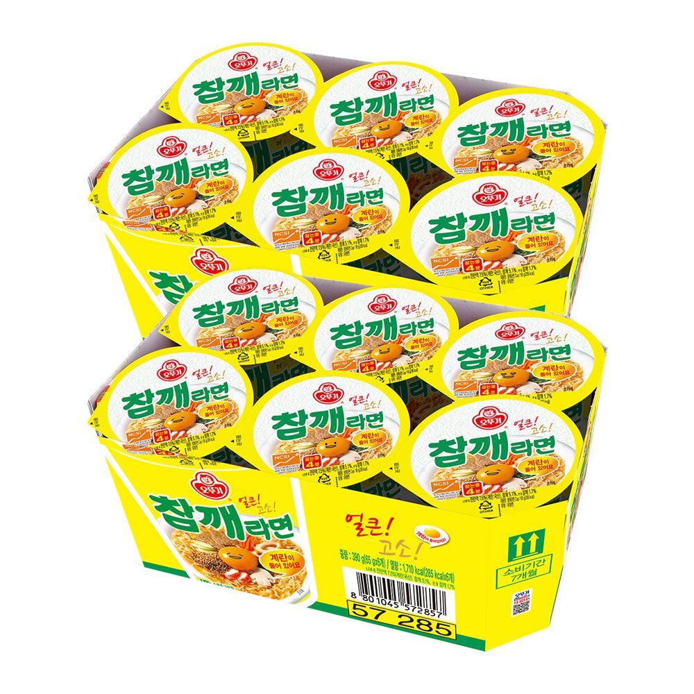 상품 이미지: 오뚜기 참깨라면 컵라면 소컵 65g, 12개