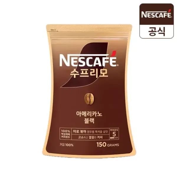 상품 이미지: [스토어묶음5%] 네스카페 수프리모 아메리카노 블랙 리필 150g 1개