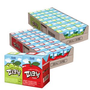 상품 이미지: (천만흥행딜) 피크닉 사과 200ml 24팩 + 청포도 200ml 24팩