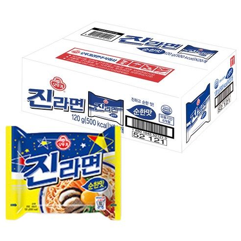 상품 이미지: 오뚜기 진라면 순한맛 120g, 20개