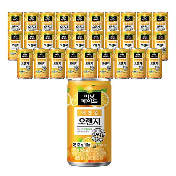 상품 이미지: 미닛메이드 에센셜 오렌지, 175ml, 30개