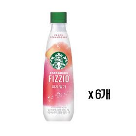 상품 이미지: 스타벅스 피지오 피치 딸기 400ml x 6개입 스파클링 과일맛 탄산음료 페트