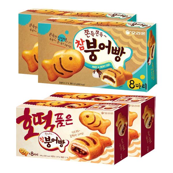상품 이미지: 오리온 참붕어빵, 248g, 2개 + 호떡품은 붕어빵, 248g, 2개