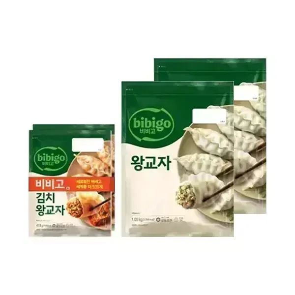 상품 이미지: CJ 비비고 왕교자 1.05kg, 2개 + 비비고 김치왕교자 420g, 2입, 1개