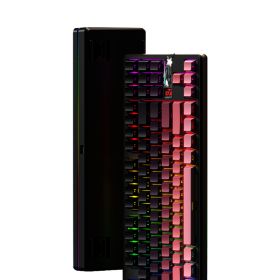 상품 이미지: 독거미 AULA F87Pro V2 유무선 게이밍 기계식 키보드 블랙 핑크(대종사버전)-해당축