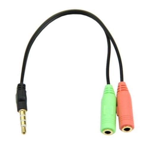상품 이미지: PC 헤드셋과 스마트폰 어댑터 간 듀얼 3.5mm 스플리터 케이블