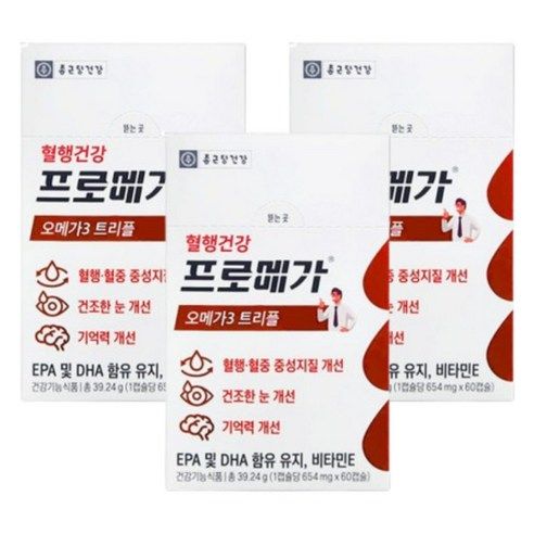 상품 이미지: 프로메가 오메가3 트리플 39.24g, 60정, 3개