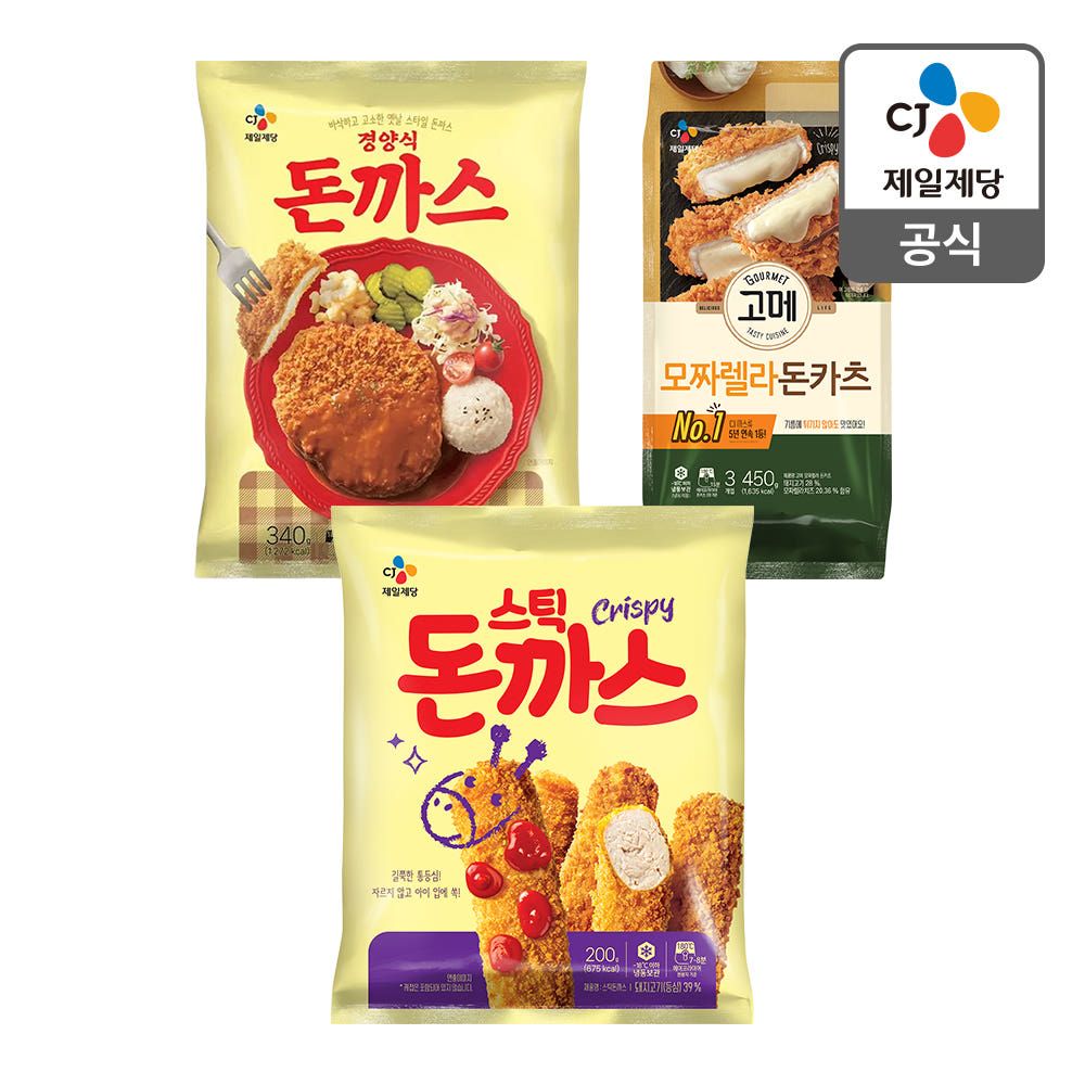 상품 이미지: 고메 모짜렐라돈까스 2개+CJ 경양식돈까스2개+스틱돈까스