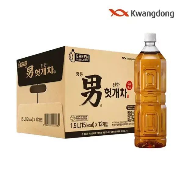 상품 이미지: [본사직영] 광동 진한 헛개차 무라벨 1.5L 12개 (유/무라벨 랜덤발송) G