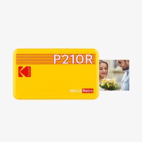 상품 이미지: 코닥 미니2 레트로 P210R (카트리지 8매 내장) (옐로우) 포토프린터  사진인화기 휴대용 블루투스