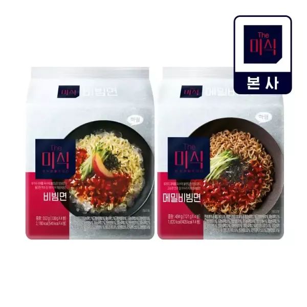 상품 이미지: [더미식] 비빔면 2팩(8입)+메밀비비면 2팩(8입)
