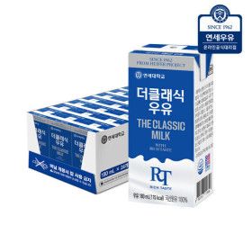 상품 이미지: 연세우유 더클래식 전용목장 멸균우유 180ml 24팩 두유 흰 음료 저지방 A2