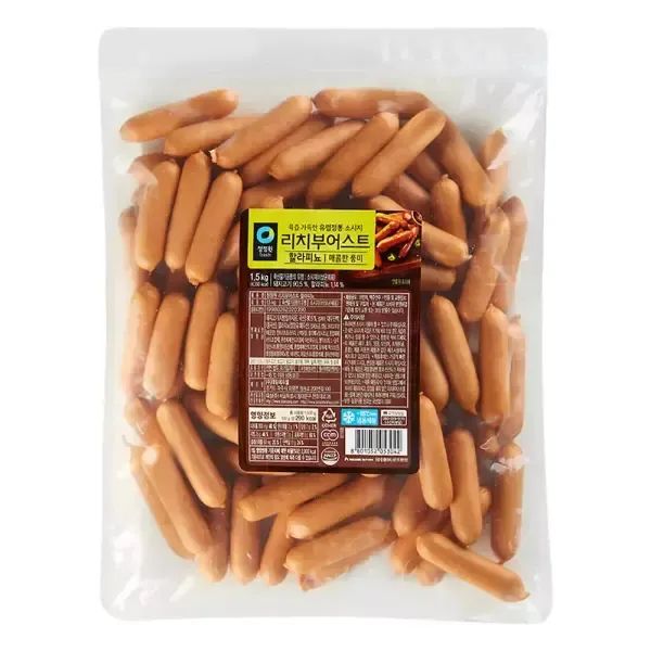 상품 이미지: 청정원 리치부어스트 할라피뇨, 1.5kg, 1개