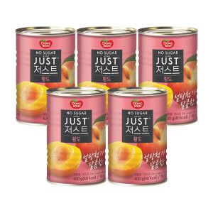 상품 이미지: 동원 JUST 노슈가 황도 2절 통조림 400g 5캔