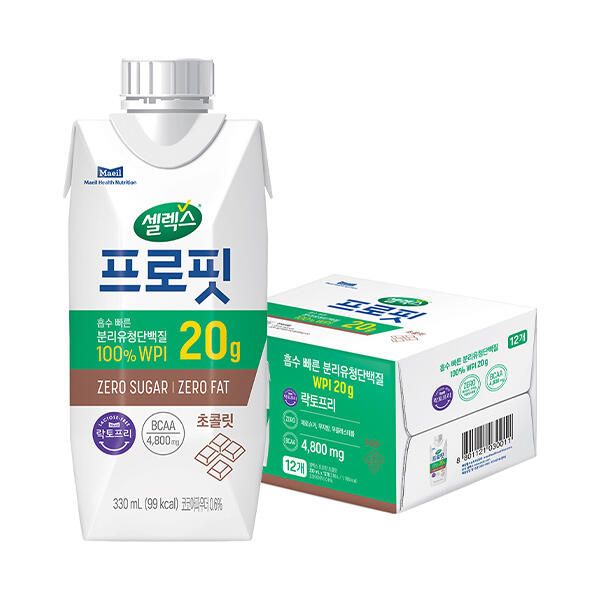 상품 이미지: 셀렉스 프로핏 웨이프로틴 초콜릿 330ml, 12개