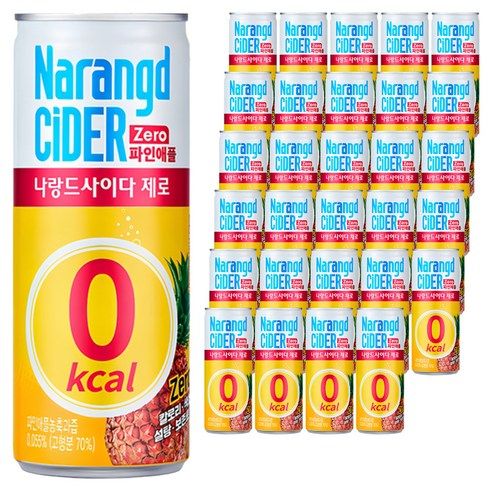 상품 이미지: 나랑드사이다 제로 파인애플, 245ml, 30개