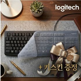 상품 이미지: 로지텍 코리아 정품 K120 NEW 유선 키보드 키스킨포함 사무용 게이밍  국내정품 키스킨포함