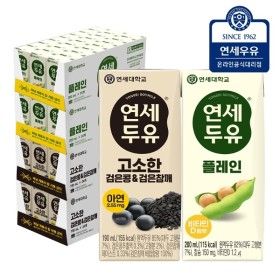상품 이미지: 연세두유 플레인두유 48팩+ 검은콩 검은참깨두유 48팩 (총96팩)
