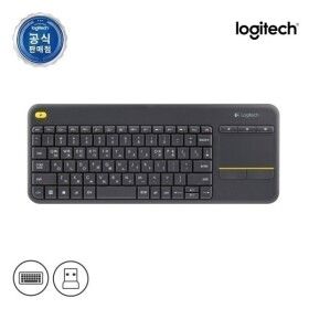 상품 이미지: 로지텍코리아 공식 로지텍 K400 Plus Wireless 터치패드 무선 키보드 스마일캐쉬 1% 지급