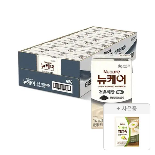 상품 이미지: 뉴케어 미니 고소한 검은깨 150ml, 24팩, 1개 + 증정(위(we)편한영양죽 40g, 1개)