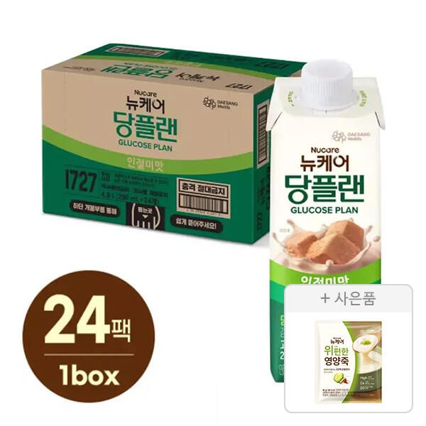 상품 이미지: 뉴케어 당플랜 인절미맛 200ml, 24입, 1개 + 증정(위(we)편한영양죽 40g, 1개)