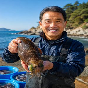 상품 이미지: 국내산 횟감용 무늬 오징어 1.5kg 1마리 초특대 사이즈 손질 후 1kg내외