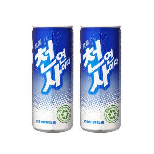 상품 이미지: 천연사이다 250ml 30캔 2박스 총60캔 탄산 음료