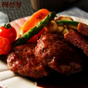 상품 이미지: 한돈 한우 육즙가득 함박스테이크 (떡갈비) 1kg (125g X 8개입) 에어프라이어 떡갈비 함박 대용량 업소용