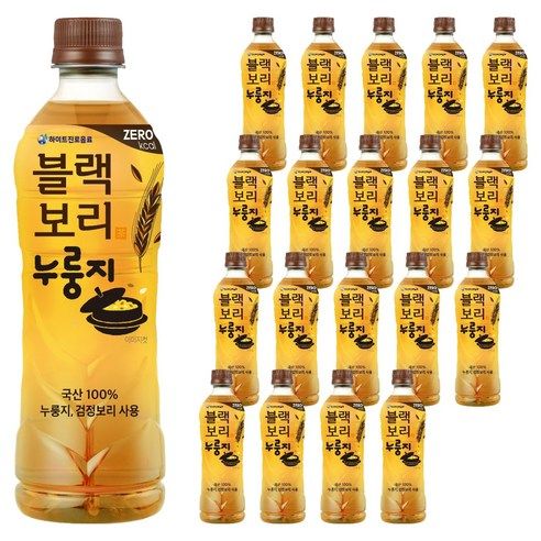 상품 이미지: 하이트진로 블랙보리 누룽지 음료, 520ml, 20개