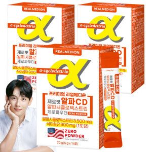 상품 이미지: 제로핏 알파 CD 알파시클로덱스트린 총3박스 제로파우더 난소화성말토덱스트린 시디 사이클로덱스트린 분말