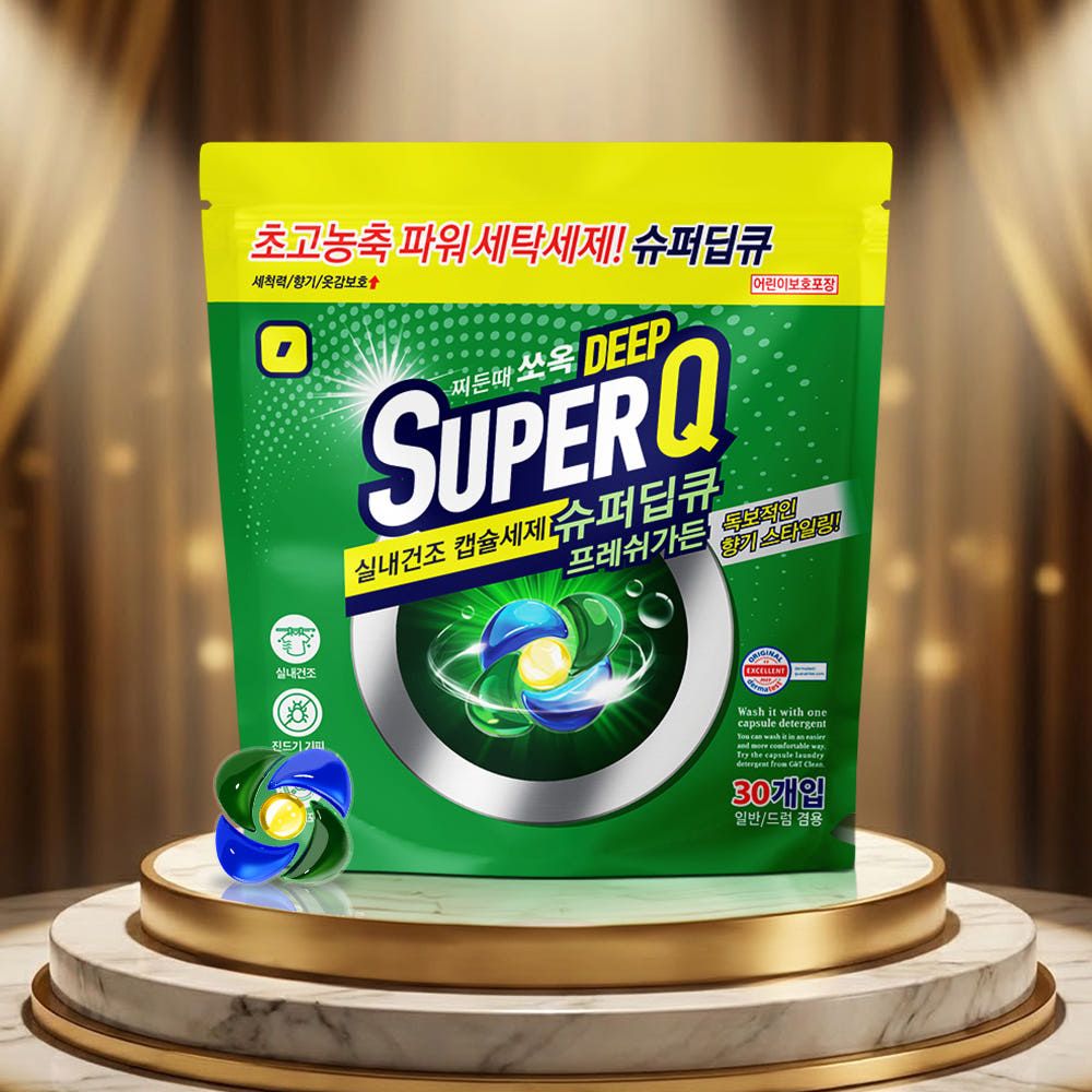 상품 이미지: 슈퍼딥큐 캡슐세제 5in1 고농축 세탁세제 드럼 일반 겸용