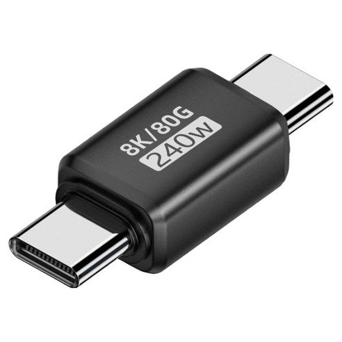 상품 이미지: Ytek USB4 v2.0 C타입 240W 80Gbps 8K 영상 지원 일자 M M 젠더 블랙