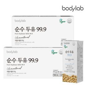 상품 이미지: 바디랩 국산콩 순수두유 99.9 190ml 24팩 x2박스