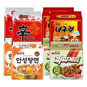 상품 이미지: 신라면(10)+안성탕면(10)+너구리(10)+짜파게티(10) (총40개)
