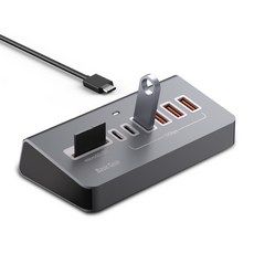 상품 이미지: 베이직기어 버티컬 8in1 C타입 10Gbps USB 멀티허브, 1개