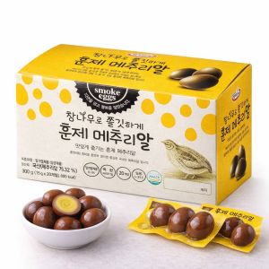 상품 이미지: (5/22 단하루특가) 훈제메추리알 15gx20개입 참나무로 쫄깃하게 행복담기 간식 간편 훈제란 계란