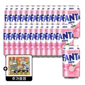 상품 이미지: 환타 제로 피치 350ml 24캔 (1박스) +(증정) 조앤프렌즈 스티커 B