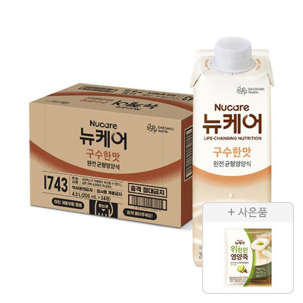 상품 이미지: 뉴케어 구수한맛 200ml, 24입, 1개 + 증정(위(we)편한영양죽 40g, 1개)