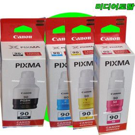 상품 이미지: 캐논 PIXMA G5092 G5090 프린터 정품 칼라 잉크 4색 GI-90/세트구매