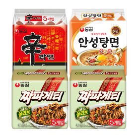 상품 이미지: 신라면 5입 + 안성탕면 5입 + 짜파게티 10입