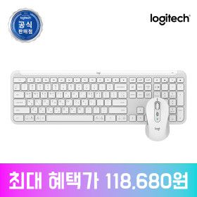 상품 이미지: 로지텍코리아 공식 시그니처 MK950 콤보 슬림 무선 키보드 마우스 세트 오프화이트