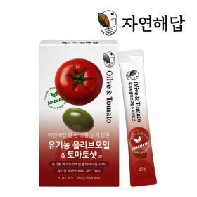 상품 이미지: (런칭기념 체험특가)자연해답 유기농 올리브오일  토마토샷 20g x 14포 ROMA토마토 7:3비율로 맛있게 복용