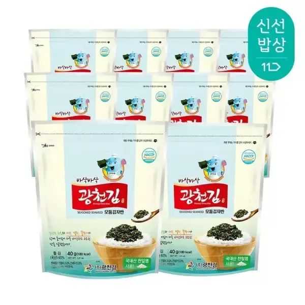 상품 이미지: [광천김] 바삭 바삭한 해물 모둠 김자반 40g x 10봉