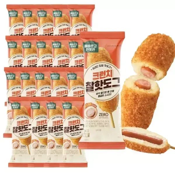 상품 이미지: [내일도착] 올반 크런치핫도그 75g x 20봉